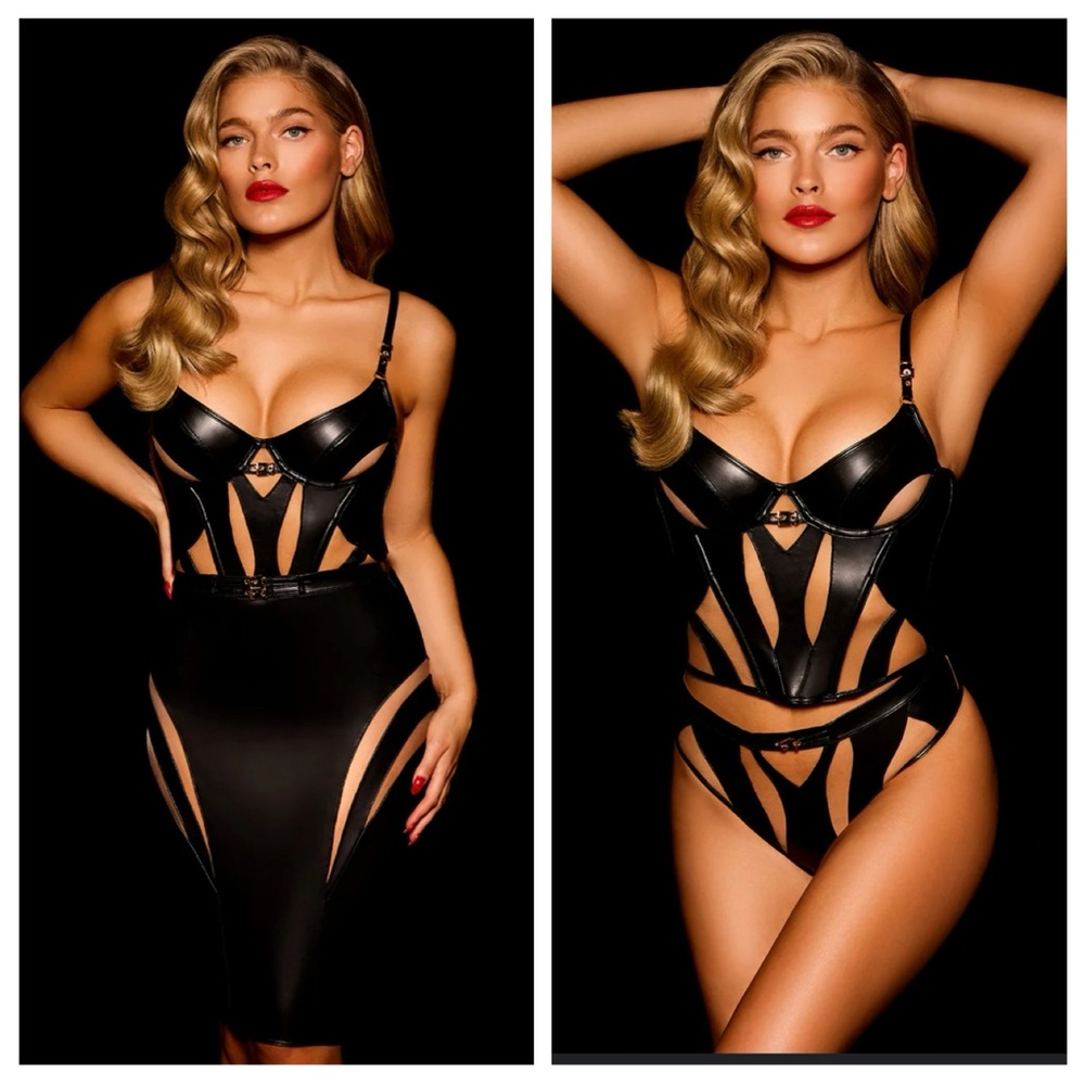 NWT Honey Birdette DAVINA BUSTLER-BLACK Size 34G